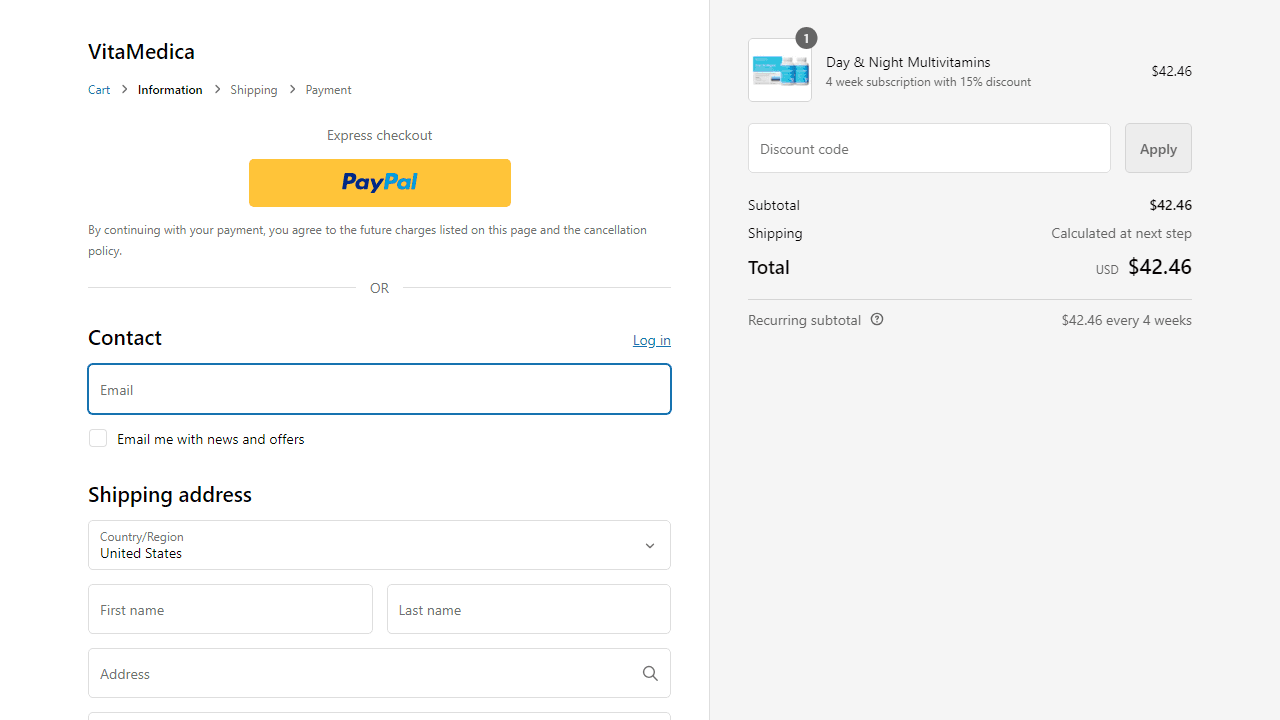 How to apply VitaMedica coupon code